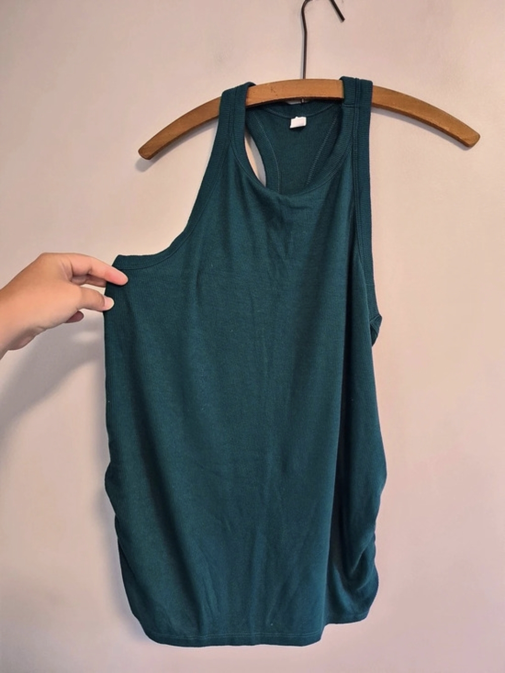 Old Navy Maternity Medium Teal Ribbed Racerback Tank Top